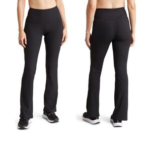 Z by Zella Daily High Waist Ribbed Olive Green Flare Leggings